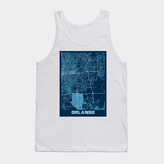 Orlando - United States Peace City Map Tank Top by tienstencil